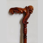 1 tk hunt pruun puidust elegantne retro k&otilde;nnikepp h&auml;rrasmeestele dekoratiivne k&otilde;ndimispidu tarvik lavaesituse aksessuaar 1pc human skeleton pruun