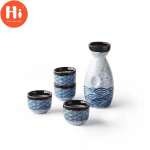 Keraamiline Sea Ripple Sake Vein Cup Veinikomplekt Kodu Sake Veinipudel Flagon Alkohol Kanged joogin&otilde;ud
