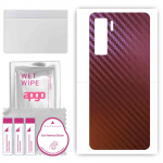apgo skin sticker film foil vinyl for the BACK compatible with Huawei nova 7 SE, scratch-resistant, easy to install - Carbon Chameleon CAKA5