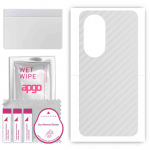 apgo Protective Skin Sticker for the back compatible with Oppo Reno8 T 5G, Wrap Film, Foil, Vinyl - Pattern Transparent Carbon