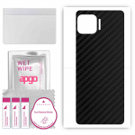 apgo Protective Skin Sticker for the back compatible with Motorola One 5G UW, Wrap Film, Foil, Vinyl - Pattern Carbon Black