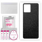 apgo Protective Skin Sticker for the back compatible with Motorola Moto S30 Pro, Wrap Film, Foil, Vinyl - Pattern Black Honeycomb