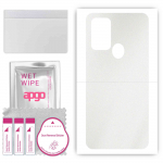 apgo Protective Skin Sticker for the back compatible with ZTE Blade A53 Pro, Wrap Film, Foil, Vinyl - Pattern Matte Transparent