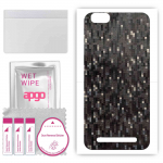 apgo Protective Skin Sticker for the back compatible with Lenovo Vibe C, Wrap Film, Foil, Vinyl - Pattern Carbon Black Pixel