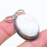 Natural Cinnabar Jasper Gemstone 925 Sterling Silver Gift Pendant 1.69 w6e08