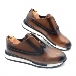 Klassikalised br&auml;ndidisaineri &auml;rilised vabaaja tossud meestele Nahast n&ouml;&ouml;riga p&otilde;hilised v&auml;lisjalatsid Daily Flat Oxfords 43 pruun