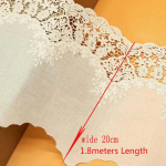 2 jardi/krunt(1,8 meetrit) 20 cm laiune valge/beež puuvillane pits, puuvillane lilledega tikitud riidest pits nukukleit aluspesu kost&uuml;&uuml;m DIY k&auml;sit&ouml;&ouml; 2 Yards length