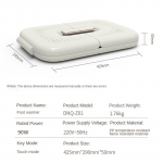 Talvine majapidamises kasutatav kokkupandav jalasoojendaja kontorisoojenduspadi Intelligentne grafeenist elektriline soojendus 425 * 290 * 50 mm