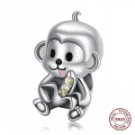 Sobivad Mood K&auml;ev&otilde;rud 925 Sterling H&otilde;be Kameeleon T&auml;ht Kuu Amuletid Kilpkonn Sinised Silmad Helmed DIY Ehted Halloweeni Kingitus SJT258