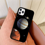Taevas Kosmos planeet Kuu t&auml;hed Telefoni&uuml;mbris Silikoon PC+TPU &Uuml;mbris iPhone 11 12 13 Pro Max 8 7 6 Plus X SE XR jaoks K&otilde;vad Fundas 6plus or 6s plus