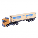 1/48 Transpordikonteinerite veoauto sulamist s&otilde;idukimudeli simulatsioonimudel Kid Toy 1/48-Size:27*7*4.6cm kollane