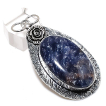 Natural Sodalite Gemstone 925 Sterling Silver Jewelry Pendant 2.48 v5p37