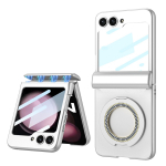 Samsung Galaxy Z Flip 5 5G jaoks &Uuml;mbris Matt Magnetiline Hinge Kokkup&ouml;&ouml;ratav R&otilde;ngas Hoidik Traadita Laadimine Peegelkile P&otilde;rutuskindel K&otilde;va &Uuml;mbris For Galaxy Z Flip 5