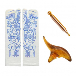 Acupoint Map sokkide komplekt koos akupressure pliiatsi kolmnurga t&ouml;&ouml;riistaga jala refleksoloogia sokid Lihtsalt kasutatavad akupressuuri sokid 2 suuruses massaaživahendid valu leevendamiseks Womens