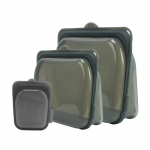 Toidukvaliteediga silikoonist s&auml;ilituskott K&uuml;lmkapi seeriavastane tihenduskott, mida saab keeta toiduportsjonikotti S+M+L must