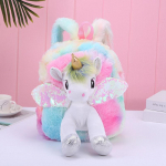 Plush lasteaiakott Baby Doll Unicorn seljakotid t&uuml;drukutele 25x 29cm