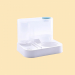 Suure mahutavusega kassi automaatne s&ouml;&ouml;tja veejaotur, m&auml;rg ja kuiv eraldamine koeratoidu konteiner joogivee kauss lemmikloomatarbed 2.2LFood 1.5LWater