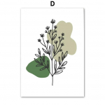 Must Valge Abstraktne Joon Naine Lill Roheline P&auml;ike Seinakunst L&otilde;uendimaal P&otilde;hjamaade Plakatid ja Prindid Seinapilt Elutuppa 21x30cm No Framed