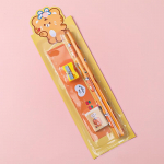 Armas multikas &otilde;pilase kirjatarvete komplekt Pliiatsikustutuskumm Pliiatsiteritaja joonlaud Lasteaia lapsed harjutavad kirjutamist Koolitarbed