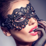 Seksikas musta pitsiga silmamask maskeraadi ballipeoks Halloweeni v&auml;ljam&otilde;eldud kleidikost&uuml;&uuml;miks 21*15*1