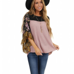 Kevad-s&uuml;gis nahkhiirte varrukatega tr&uuml;kitud lahtised T-s&auml;rgid Naiste mood Elegantne Suures suuruses T-s&auml;rk, Naine, vabaaja vintage kontori naiste t-s&auml;rgid Naiste riided 24575 S must