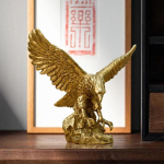 Eagle Resin Golden Eagle Statue Art Loomamudelite kollektsioon Kaunistused Veinikapp kodukontori t&ouml;&ouml;lauale Feng Shui Decor Kingid