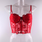 Gooti stiilis Grunge Ins Beautiful Rose Tikitud Camis naiste Y2k Terasest Drag Fishbone Korsetti M&auml;hitud V&auml;ike Vest Tube Tops &Otilde;lapaeltega S punane