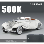 1/24 Benz 500K klassikaline vanaauto m&auml;nguasi lastele Diecast sulamist miniatuurne mudel Helivalgusti kollektsioon S&uuml;nnip&auml;evakingitus lapsele