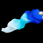 1 tk pika tantsu rekvisiidid Gradientv&auml;rviga tantsija k&otilde;hutantsu lehvik 150 cm pikkus imitatsioon siidist 1.5m