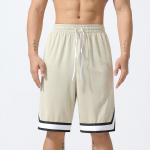 Meeste korvpall Football Scanties hingavad ja kiiresti kuivavad l&uuml;hikesed p&uuml;ksid kulturismiks taskulukuga v&auml;lijooksup&uuml;kstega XXXL beež