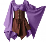 Halloweeni Cosplay Palee Victoria Keskaegne Vintage Haldja Elfi Kost&uuml;&uuml;m Naistele Printsess Sidemega J&otilde;ulud Lapit&ouml;&ouml; Peokleit J&otilde;ulud L