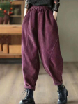 Korea &scaron;ikk s&uuml;gistalv vintage velvetist p&uuml;ksid Uued vabaaja k&otilde;rge v&ouml;&ouml;kohaga soojad pikad p&uuml;ksid Retro pahkluuni ulatuvad t&auml;navar&otilde;ivad mood p&uuml;ksid M lilla