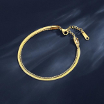 Roostevabast terasest kullatud lamedad maokett k&auml;ev&otilde;rud k&auml;ev&otilde;rud naistele kalasaba keti tarvikud ehted kingitus