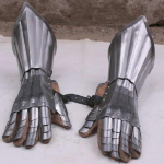 Keskaegsed Knight Gauntlets Functional Armor t&auml;iskasvanutele m&otilde;eldud nahast teraskindad