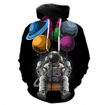 Uus Astronaut Pattern 3D Print Hoodie Casual Meeste Pullover Pusa S