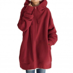 Suured naiste dressipluusid kapuutsid Talvine t&otilde;mblukk Pikad taskujoped Mantel Kapuuts Naiste kapuutsiga t&auml;navariided Harajuku fliisist v&auml;lisr&otilde;ivad XL