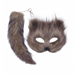Seksikas maski ja sabakomplekt Halloweeni cosplayd kost&uuml;&uuml;mid aksessuaarid kassid mask saba pool n&auml;gu Kunstkarusnahad rebased saba kohtingud &otilde;htused asjad hall v&auml;rv