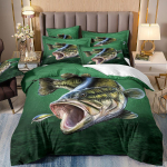 3D Kalap&uuml;&uuml;gi teemaline voodipesukomplekt, Kala udusule tekk, Padjap&uuml;&uuml;r 2/3 tk, King Queen voodi, Poiss, Mees, Pehme kodutekstiil DE 100x135cm