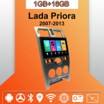 Auto Raadio Android Auto Carplay Lada Priora 2007-2013 Multimeediam&auml;ngija Peaseade Stereo GPS Navigatsioon BT WIFI 1+16GB 1+16GB must