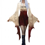 Naiste moekas gooti punk nahkhiirevarrukatega 3D armas halloweeni prindiga ebaregulaarne peokleit L