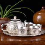Retro Baifu teekomplekt Veinikomplekt Kung Fu teekomplekt Hiina k&auml;sit&ouml;&ouml;na valminud kvaliteetse teetassi majapidamises kasutatava teekausi komplekt koos kandiku teekannu kinkekarbiga