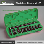 Elektriline mutriv&otilde;tme pistikupesa komplekt auto remondiks ja hoolduseks, laiendatud kuusnurkse pistikupesaga (8-32 mm) musta v&auml;rviga.