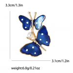 Moesulamist emailiga kahe liblikaga pross, loominguline naiste &uuml;likond, mantel, korsaažin&otilde;el