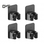 4 tk roostevabast terasest mopiharja hoidja 10 kg kandev&otilde;imega, tugev k&auml;epide Lihtne paigaldada, raskesti kasutatav seinale kinnitatav aiaorganihoidik must