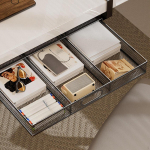 under Desk Drawer Basket Sliding Invisible Accessories Large Capacity Storage Shelf Hidden