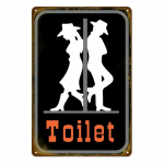 Metallist Plekkm&auml;rgid Tualettruumi WC Seinakujundus Plaat Vintage Kunstiplakat Rauast Maal Mehekoopale Kodu Kohvik Vannituba Klubi Baar 20x30cm