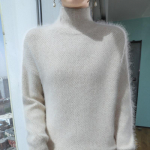 Naiste ka&scaron;miirist kampsun Qinghe ka&scaron;miir 30% ka&scaron;miir 30% naarits 30% vill 10% nailon Naiste s&uuml;gistalvine paks ka&scaron;miirist pullover pehme ja soe M beež