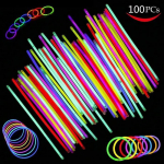 Bonbonni&egrave;res - 100 Pack Glowsticks Allumez Jouets K&auml;ev&otilde;rud B&acirc;ton Lumineux Colliers Couleurs Amusantes Mixtes Artiklid F&ecirc;te