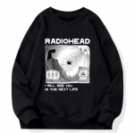 Radiohead Ma n&auml;en sind j&auml;rgmises elus Kapuutsiga pusa Meestele/Naistele Rock Poiss Retro Tr&uuml;kiga Dressipluusid Hip Hop T&auml;navamood Sudaderas Mees XL