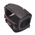 Vastupidav PU-nahast mootorratta tagumine kott vihmakattega, helkuriga, laiendatav, mootorratta t&auml;iskiivrikott, reisimiseks, s&otilde;itmiseks, saba hoiustamiseks punane